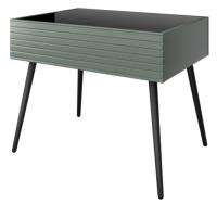 Стол журнальный Брента (лдсп, стекло-черное,  черный, лак белый (Браво-мебель) ) в Симферополе от производителя 