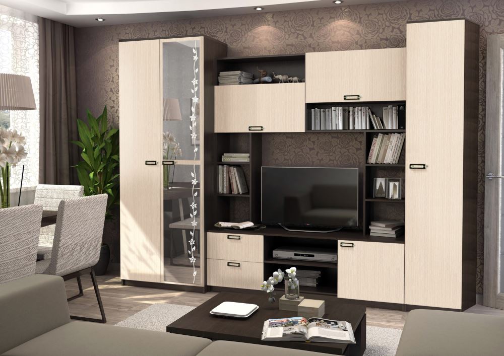 Фото Стенка Аллегро вар.№6 ЛДСП от производителя Диал в Симферополе по цене 20&nbsp;050 ₽