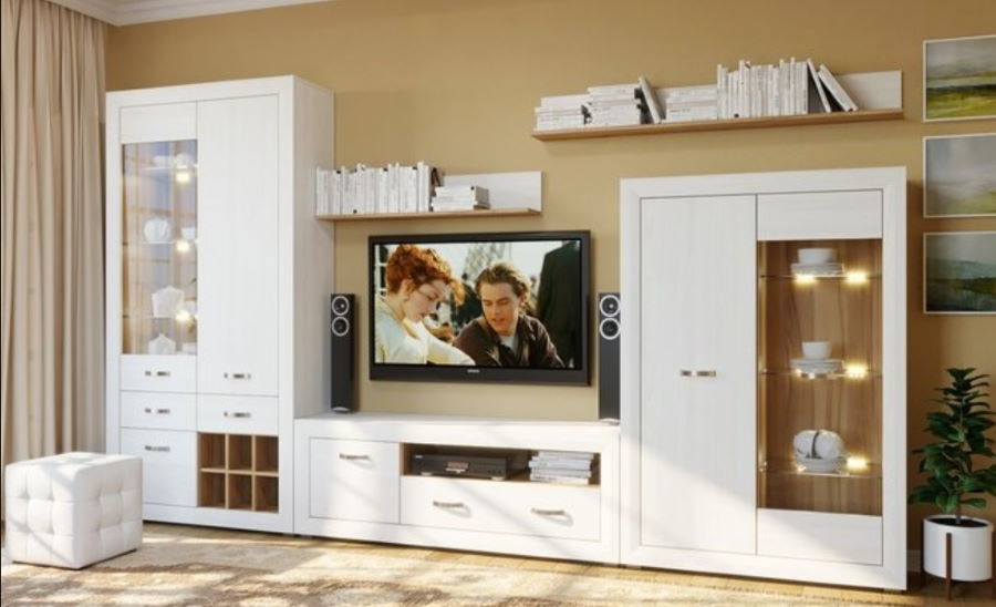 Фото Тумба Malta B136-KOM1W1K3S (с подсветкой) от производителя Black Red White (БРВ) в Симферополе по цене 26 020 ₽