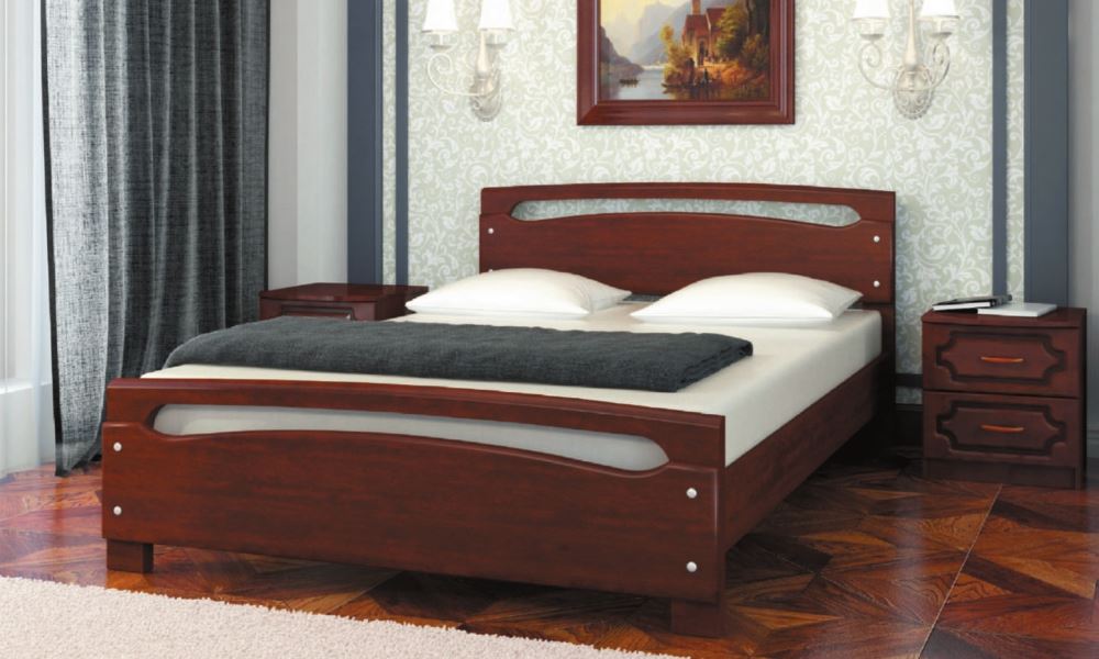 Фото Кровать двуспальная Камелия-2 (СМ 160х200) без основания с универсальными царгами от производителя Браво-мебель в Симферополе по цене 17 950 ₽