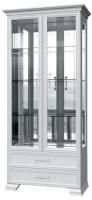 Шкаф с витриной Грация (2 дв) 4 стекла (белый, белый  (Браво-мебель) ) в Симферополе от производителя 