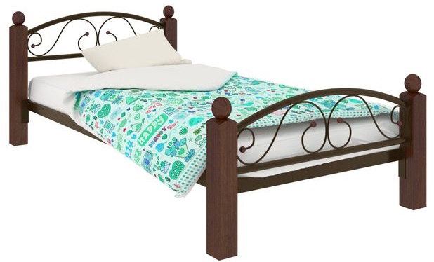 Фото Кровать односпальная Вероника Lux Plus (СМ 120х190) трубка металл от производителя Милсон в Симферополе по цене 19 800 ₽