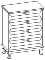 Фото  комод ванесса 4 ящика производитель Ставрополь Мебель