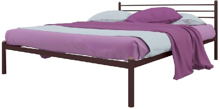 Кровать двуспальная Милана (СМ 140х200) трубка металл ( 140х200 , металл , медная шагрень , без подъемного мех. , без ящиков , без матраса (Милсон) )