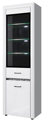 Фото Шкаф с витриной 1V1D ВайтБлек (WhitBlack) от производителя Анрэкс в Симферополе по цене 25 140 ₽