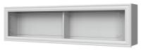 Полка навесная Грация (1 дв. стекло) (белый, белый  (Браво-мебель) ) в Симферополе от производителя 