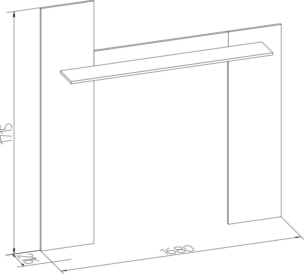 Фото Полка навесная Леон-4  от производителя Глазов в Симферополе по цене 2 850 ₽