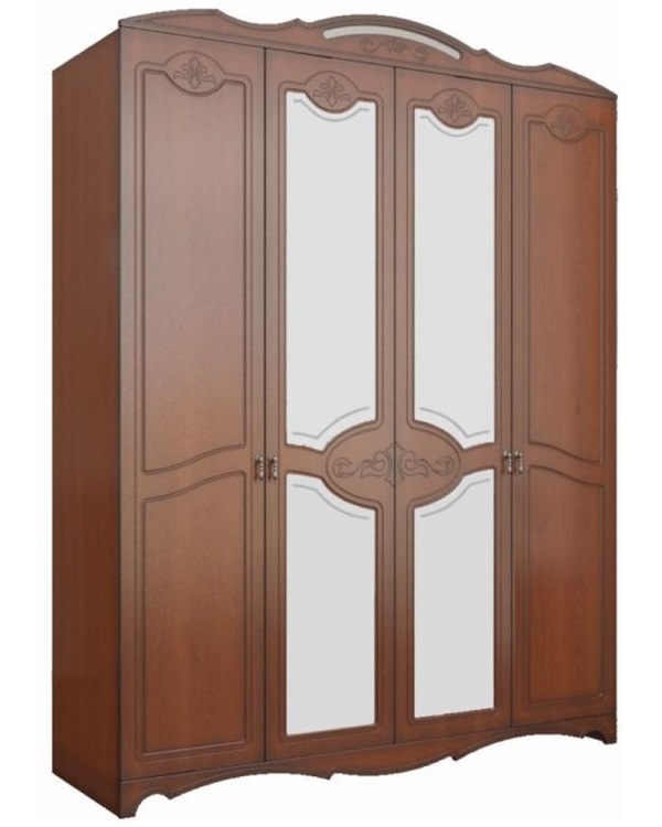 Фото Шкаф Лотос лакированный ШР-4 (178) четырехдверный от производителя Браво-мебель в Симферополе по цене 55&nbsp;190 ₽