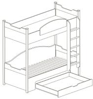 Фото  кровать двухъярусная прованс 421 (см 90х200) с основанием производитель Яна