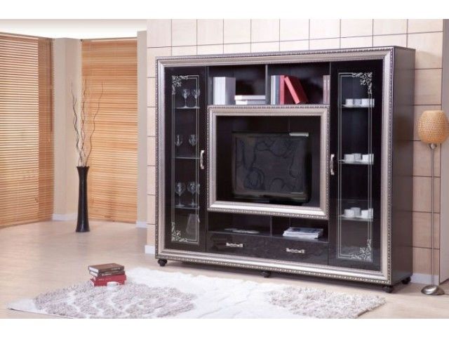 Фото Гостинная Элизабет ТВ-витрина (2302х506хh1934) в Симферополе по цене 44 120 ₽ от производителя Embawood, код товара 2000000127064, 2000000126340 шт Фото Гостинная Элизабет ТВ-витрина (2302х506хh1934) от производителя  в Симферополе по цене 44 120 ₽