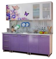 Кухня Люкс Ирис (2,0) (серый, фотопечать-фиолетовый глянец,(БТС)) в Симферополе от производителя 