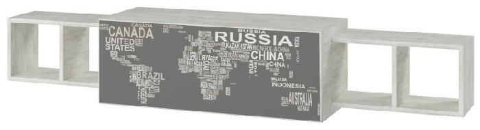 Полка навесная Поло (сосна винтерберг-серый графика (Регина) )