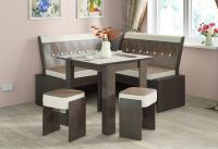 Кухонная лавка Кантри мини (венге, кожзам темно-коричневый №725 (ТриЯ) ) в Симферополе от производителя 