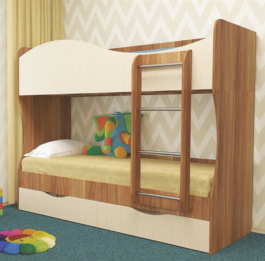 Фото Кровать 2-х ярусная Кузя (СМ 80х200) от производителя Пирамида в Симферополе по цене 20&nbsp;430 ₽