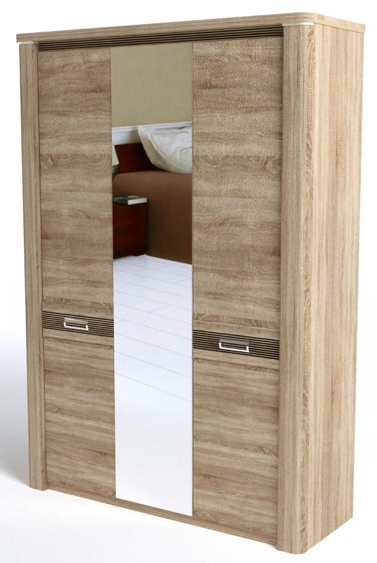 Фото Шкаф Магнолия (160) трехдверный от производителя СБК в Симферополе по цене 36&nbsp;070 ₽