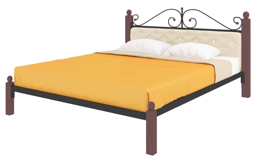 Фото Кровать двуспальная Диана Lux мягкая (СМ 160х200) трубка металл от производителя Милсон в Симферополе по цене 23 340 ₽