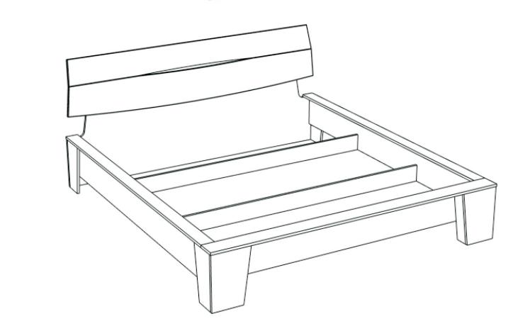 Фото Кровать двуспальная Стреза NEW (СМ 180х200) без основания от производителя СБК в Симферополе по цене 8 460 ₽