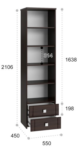 Фото Пенал Изабель ИЗ-63К с зеркалом от производителя Компасс в Симферополе по цене 25 320 ₽