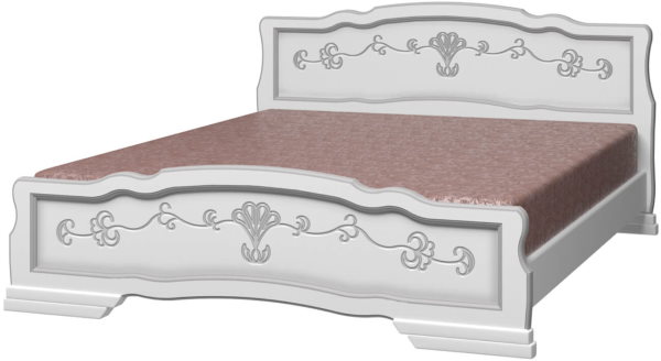 Фото Кровать двуспальная Карина-6 (СМ 160х200) с выдвижными ящиками, без основания с универсальными царга от производителя Браво-мебель в Симферополе по цене 29 530 ₽