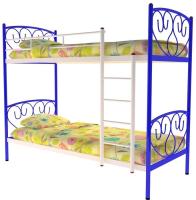 Фото  кровать двухъярусная злата (см 90х200) трубка металл производитель Милсон