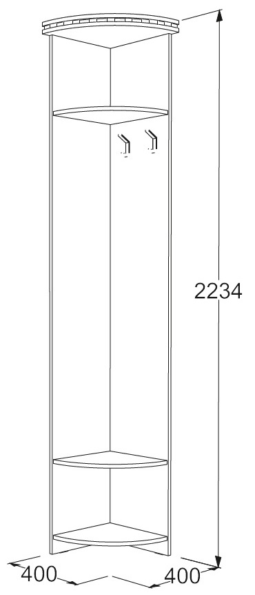 Фото Вешалка угловая Ольга-13 от производителя Фант-мебель в Симферополе по цене 4 110 ₽