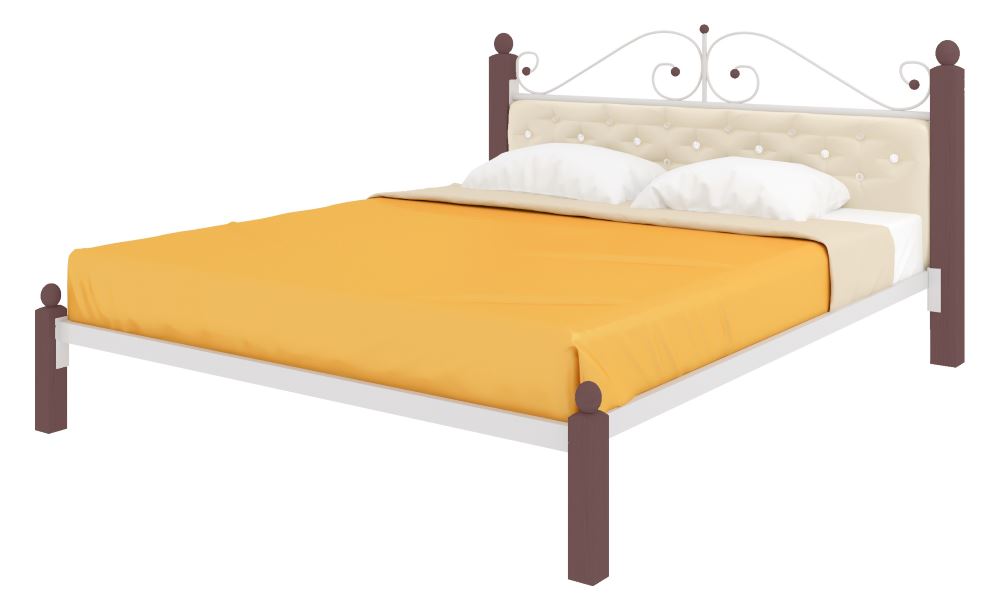 Фото Кровать двуспальная Диана Lux мягкая (СМ 180х200) трубка металл от производителя Милсон в Симферополе по цене 24 300 ₽