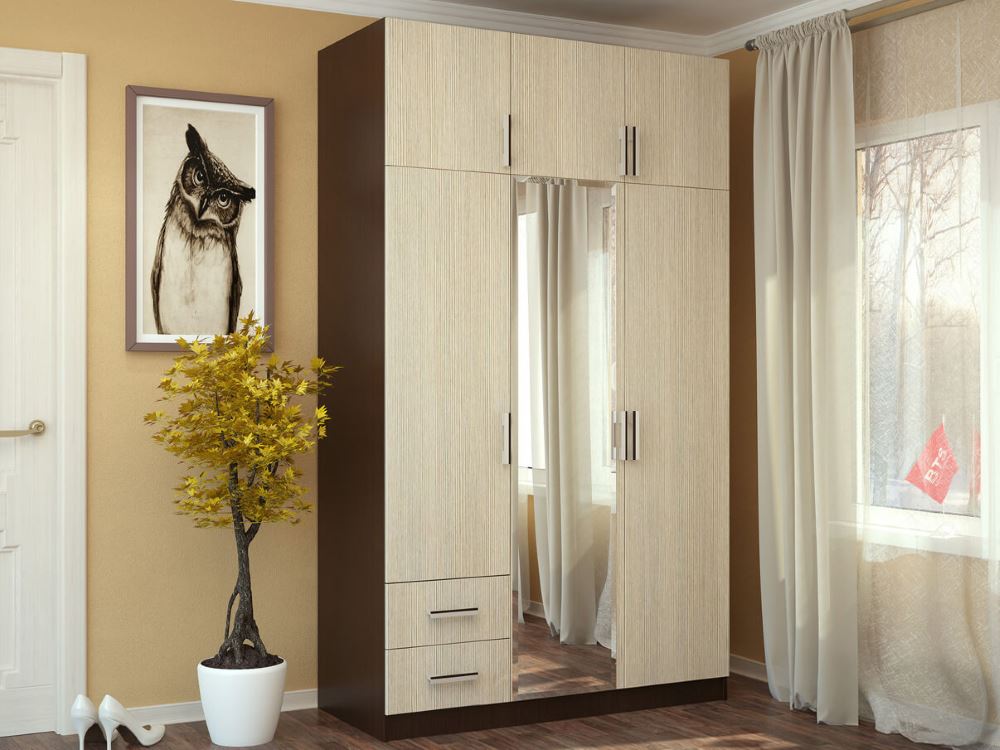 Фото Шкаф с ящиками (129) трехдверный от производителя БТС  в Симферополе по цене 15&nbsp;340 ₽