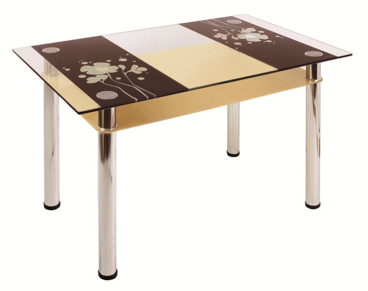 Фото Стол обеденный 3.7 с полкой  от производителя Мебель из стекла в Симферополе по цене 11&nbsp;680 ₽