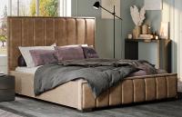 Кровать двуспальная Мирабель (СМ 140х200) без основания в интернет магазине Планета Комфорта Фото krovati-s-myagkoy-spinkoy кровать двуспальная мирабель (см 140х200) без основания производитель Мебелони