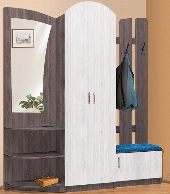 Фото Прихожая Саша 2 в Симферополе по цене 12 660 ₽ от производителя Фант-мебель, код товара 2000001607299, 2000001607305, 2000001607312, 2000001607329 шт Фото Прихожая Саша 2 от производителя Фант-мебель в Симферополе по цене 12 660 ₽