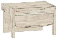Тумба прикроватная Мале (дуб галифакс белый, дуб галифакс белый (СБК) ) в Симферополе от производителя 
