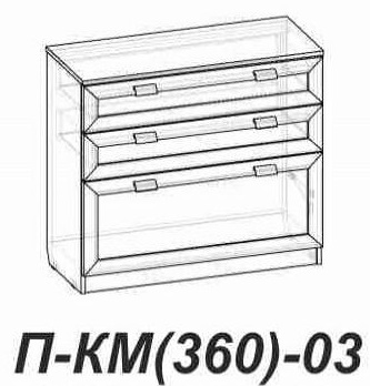 Фото Комод Элит Д-КМ(360)-02 от производителя Сантан в Симферополе по цене 7 810 ₽