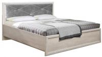 Кровать двуспальная Сохо 32.25-01 (СМ 140х200) с подъемным механизмом ( 140х200 , ЛДСП/ткань , бетон пайн белый-бетон пайн патина , с подъемным мех. , с коробом , без матраса (Олмеко) ) в Симферополе от производителя 