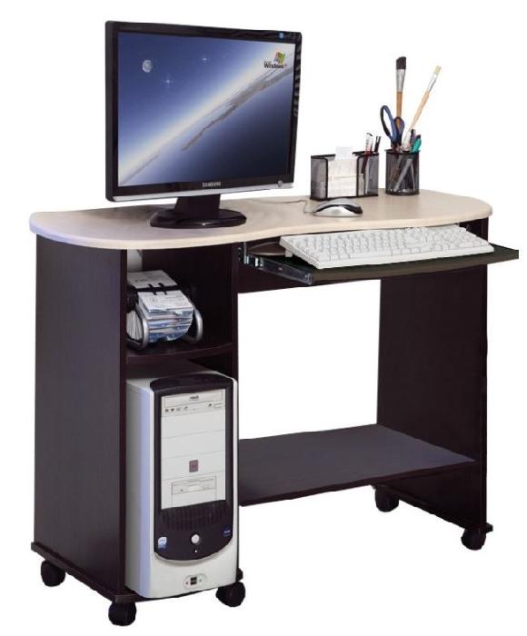 Стол компьютерный Костер-3 (лдсп, мдф-клен азия,  венге (Олмеко) )