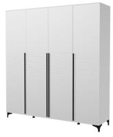 Шкаф Брента ШР-4 (200) четырехдверный (белый снег, лак белый ,(Браво-мебель)) в Симферополе от производителя 