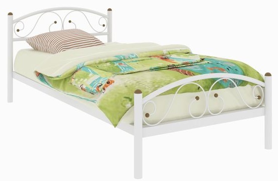 Фото Кровать односпальная Вероника Plus (СМ 80х200) трубка металл от производителя Милсон в Симферополе по цене 9 070 ₽