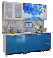 Кухня Люкс Лазурь (2,0) (серый, фотопечать-лазурное небо,(БТС)) в Симферополе от производителя 