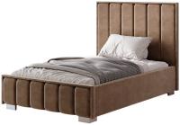 Кровать односпальная Мирабель (СМ 120х200) без основания в интернет магазине Планета Комфорта Фото krovati-s-myagkoy-spinkoy кровать односпальная мирабель (см 120х200) без основания производитель Мебелони