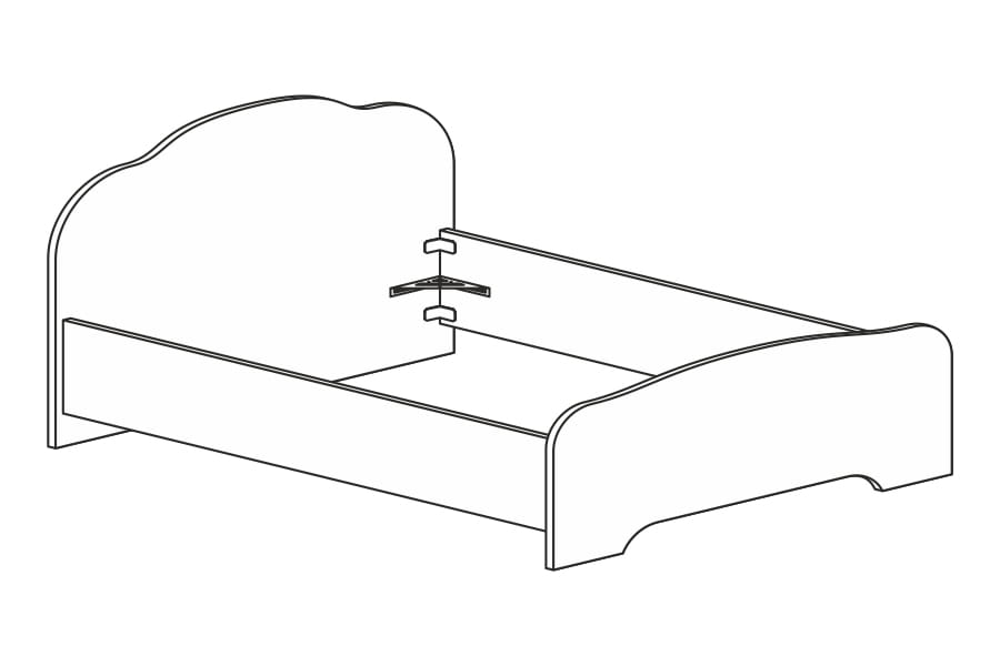 Фото Кровать односпальная Кэт-2 Эвита (СМ 120х200) не комплектуется настилом от производителя Диал в Симферополе по цене 12 320 ₽