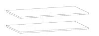Фото polki-ofisnye дополнительные полки широкие мале (2 шт) производитель СБК