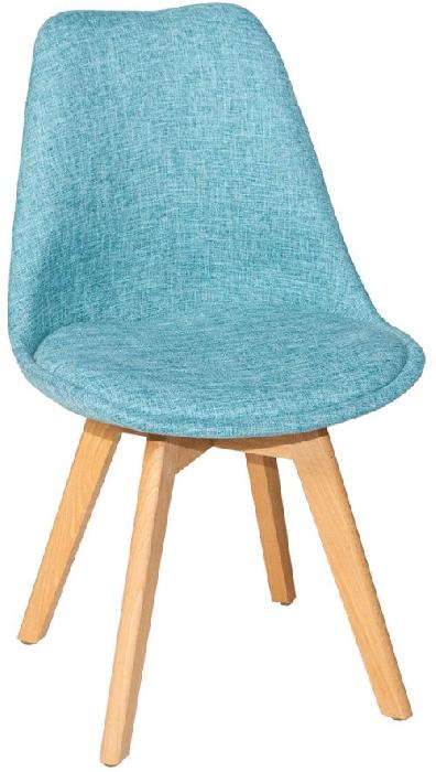 Стул SL-7053A1-2 ( Обивка стула:ткань, натуральный бук, голубой (La-alta) )