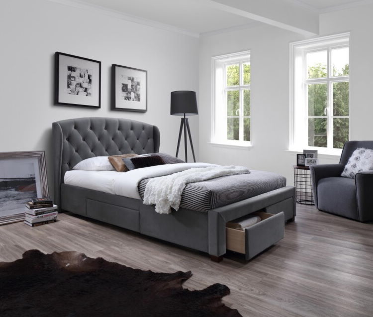 Фото Кровать двуспальная Halmar Sabrina (СМ 160х200) c ортопедическим основанием от производителя Halmar  в Симферополе по цене 71 530 ₽