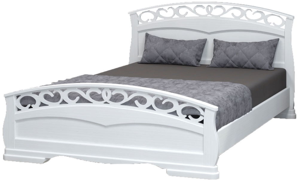 Фото Кровать двуспальная Грация-1 (СМ 160х200) без основания с универсальными царгами от производителя Браво-мебель в Симферополе по цене 19&nbsp;850 ₽