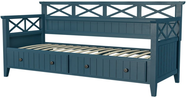 Фото Кровать односпальная Амелия (СМ 80х200) с выдвижными ящиками, без основания с универсальными царгами от производителя Браво-мебель в Симферополе по цене 29&nbsp;730 ₽