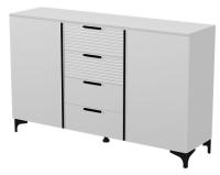 Комод комбинированный Брента (белый снег-лак белый (Браво-мебель) ) в Симферополе от производителя 