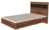 Кровать односпальная Мелисса КР-2801 (СМ 120х200) с ламельным основанием ( 120х200 , ЛДСП/МДФ , слива валлис комбинированный , без подъемного мех. , без ящиков , без матраса (Лером) )