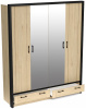Фото Шкаф Бостон (180) четырехдверный (2 зеркала) от производителя СБК в Симферополе по цене 34&nbsp;930 ₽
