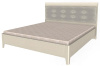 Кровать двуспальная Камелия КР-2074 (СМ 180х200) с ламельным основанием ( 180х200 , ЛДСП/МДФ , дуб беленый , без подъемного мех. , без ящиков , без матраса (Лером) )
