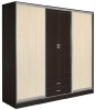 Шкаф-купе Лорд 1.4 (2 двери) (Материал дверей:лдсп, цвет дверей:венге-дуб молочный, цвет каркаса:венге (Мебель Маркет) )